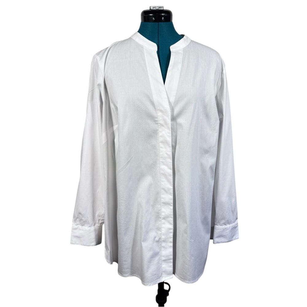 Lane Bryant White Button Down Shirt